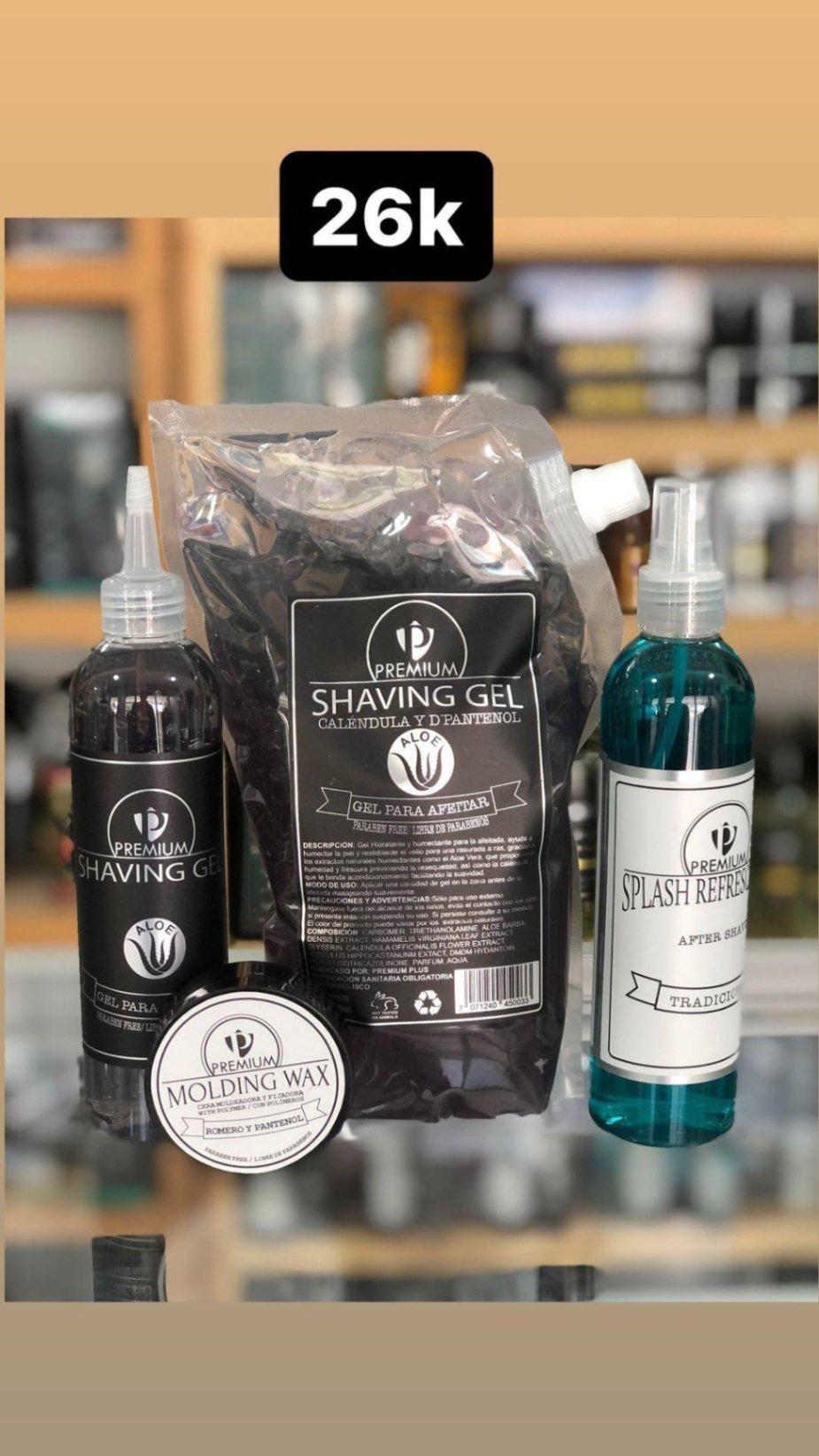 Planeta del barbero - Gel de afeitar premium  combo