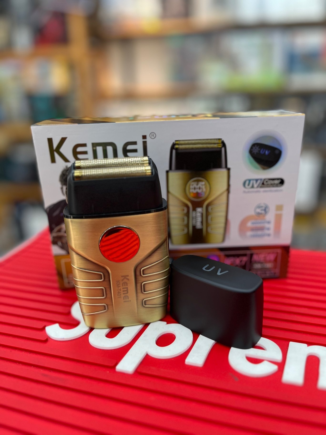 Planeta del barbero - maquina shaver kemei 401uv